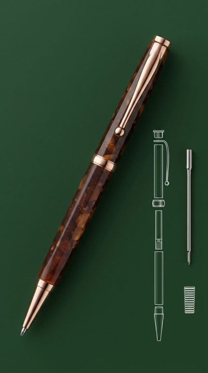 Ручка Comfort Copper Twist Pen Kit — Мідь, силіконовий хват, тепла обробка, вишукана